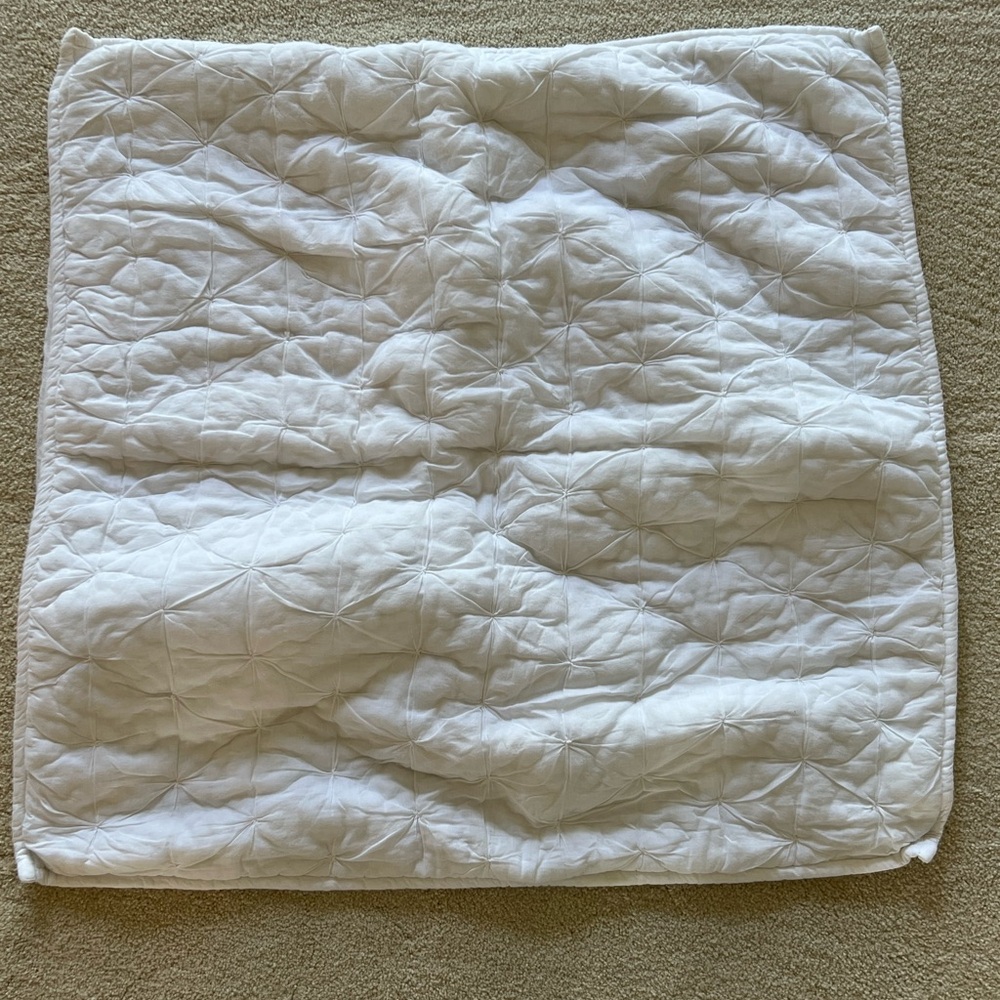 1 White 100% Cotton Pillow Sham Eileen Fisher Home for Garnet Hill